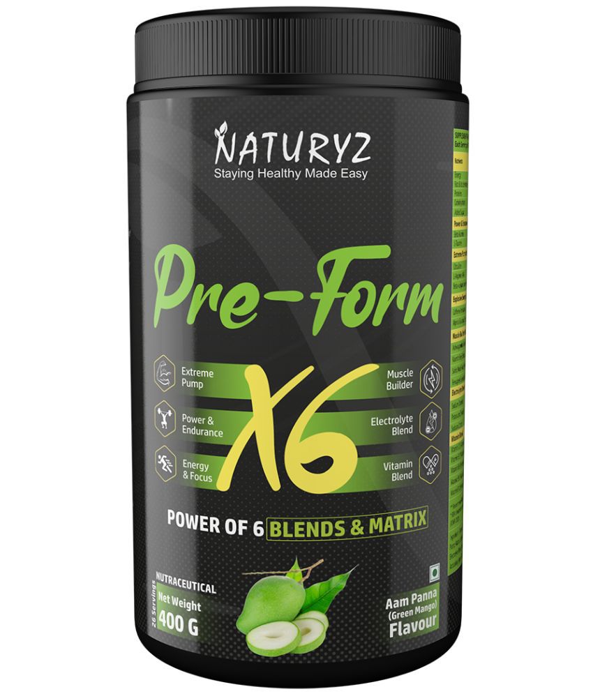     			NATURYZ PRE, FORM X6 Pre Workout with Highest 19 Nutrients for Pump, Power & Energy, 400 G