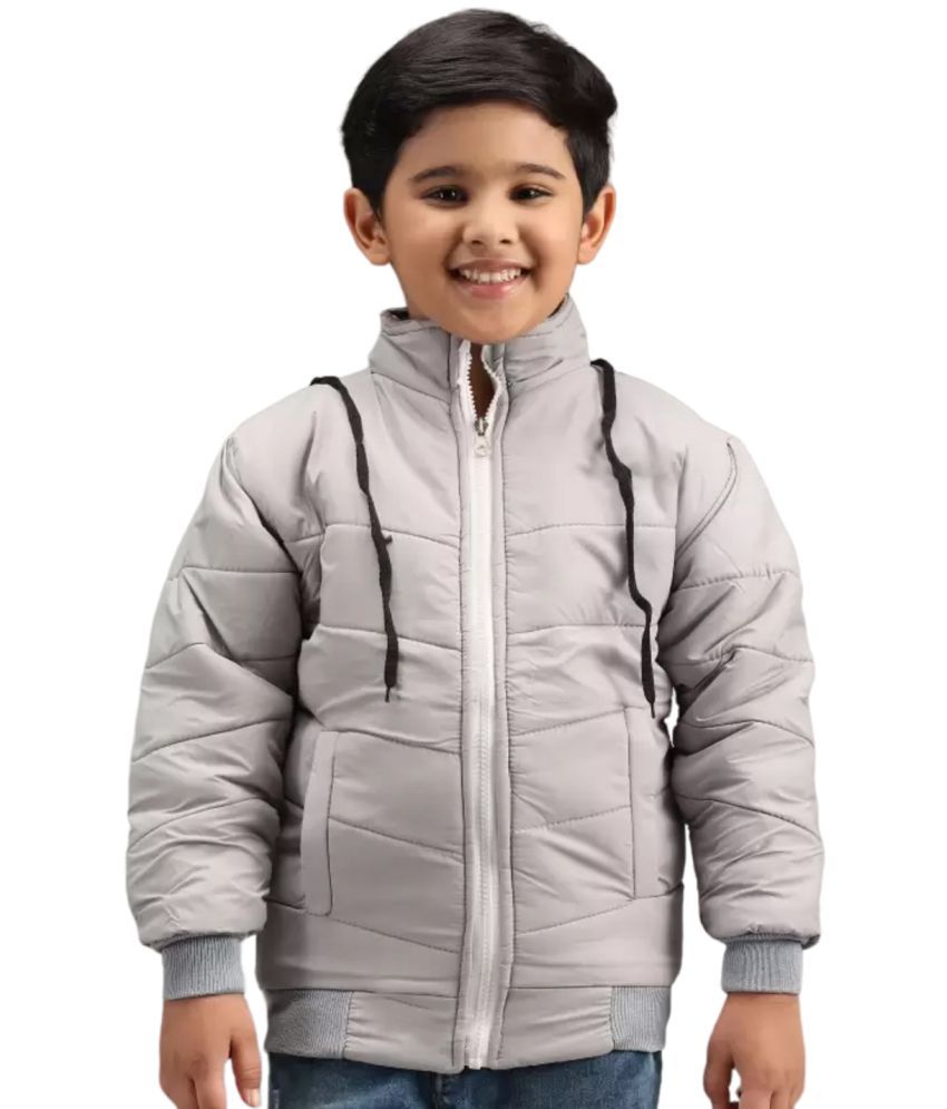     			PPTHEFASHIONHUB - Gray Polyester Boys Quilted & Bomber Jacket ( Pack of 1 )