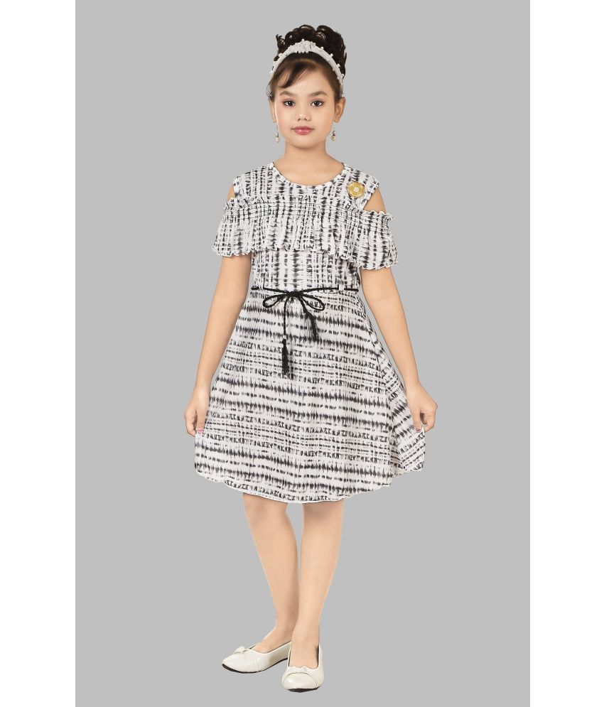     			STYLOKIDS - Multicolor Crepe Girls Fit And Flare Dress ( Pack of 1 )