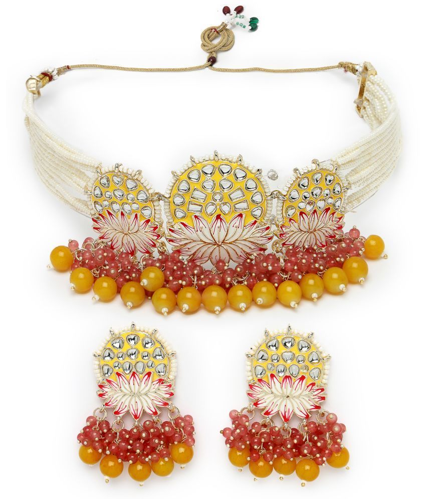     			Studio Sukkhi - Yellow Alloy Necklace Set ( Pack of 1 )