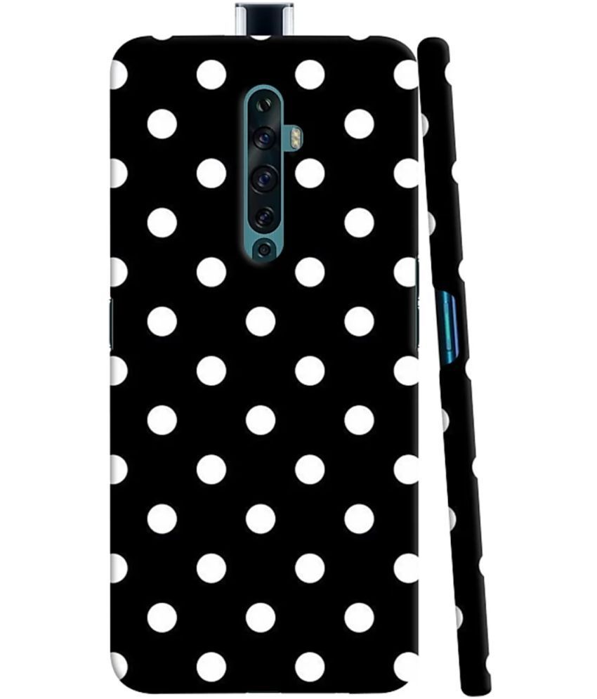     			T4U THINGS4U - Black Printed Back Cover Polycarbonate Compatible For Oppo Reno 2F ( Pack of 1 )