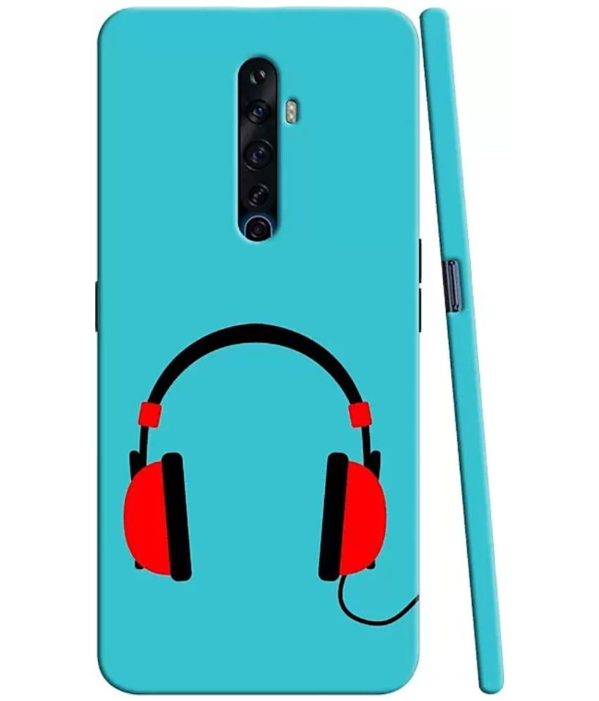     			T4U THINGS4U - Blue Printed Back Cover Polycarbonate Compatible For Oppo Reno 2F ( Pack of 1 )