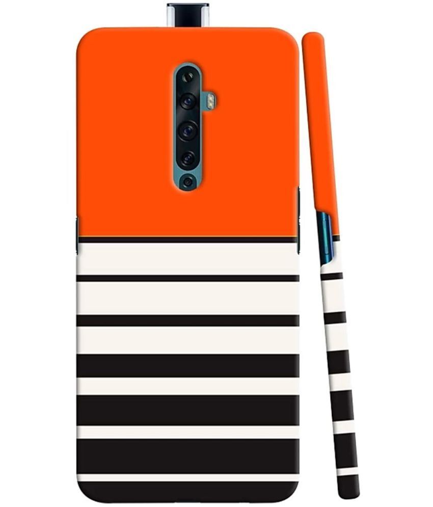     			T4U THINGS4U - Orange Printed Back Cover Polycarbonate Compatible For Oppo Reno 2F ( Pack of 1 )