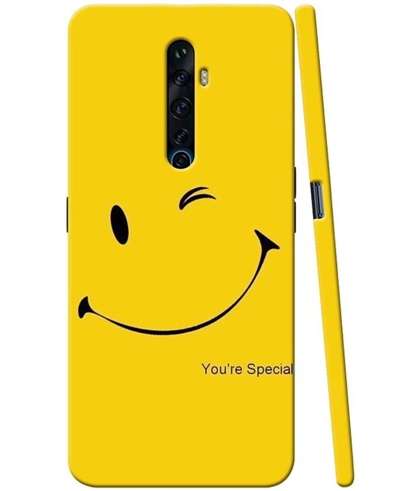     			T4U THINGS4U - Yellow Printed Back Cover Polycarbonate Compatible For Oppo Reno 2F ( Pack of 1 )