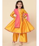 A.T.U.N. Girls Polyester Kurta and Trousers Set ( Pack of 1 , Yellow )