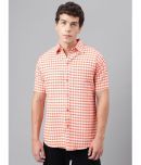 KLOSET By RIAG 100% Cotton Regular Fit Checks Half Sleeves Men's Casual Shirt - Orange ( Pack of 1 )