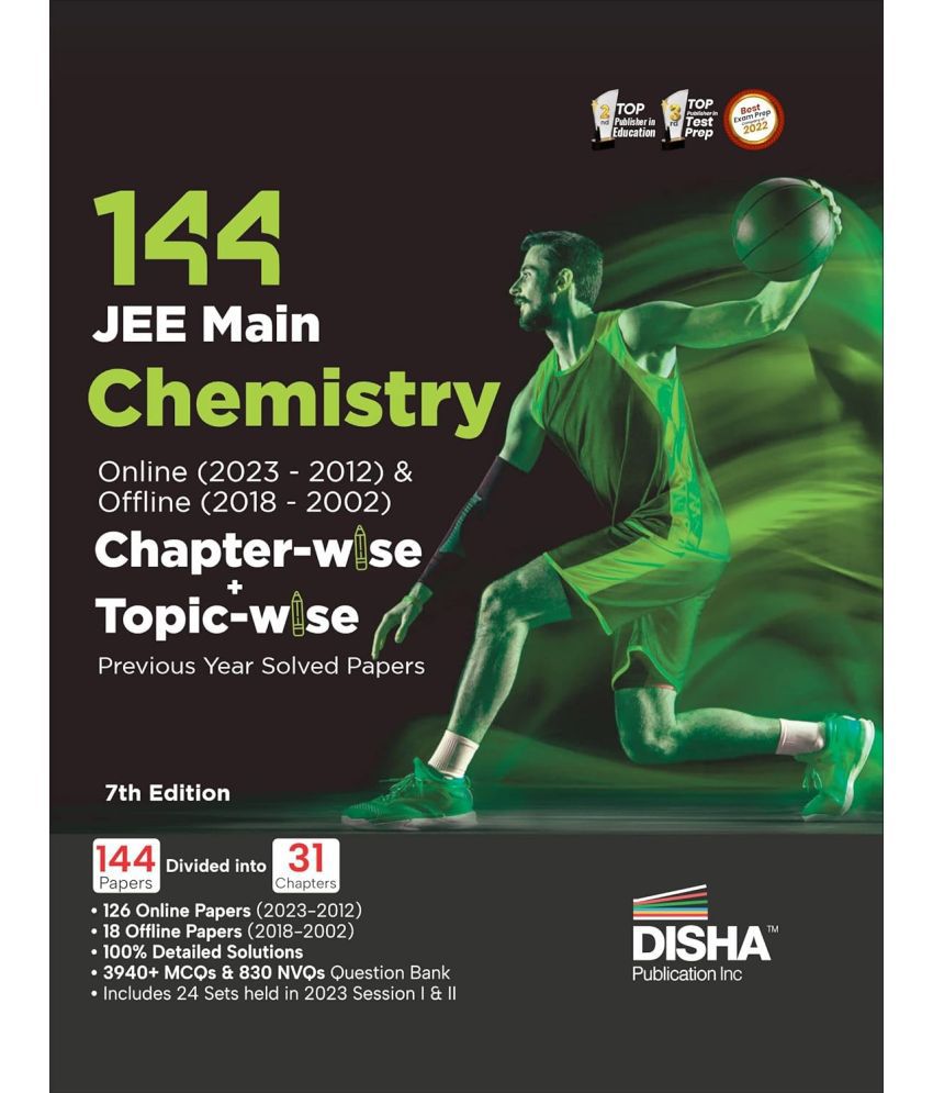     			Disha 144 JEE Main Chemistry Online (2023-2012) & Offline (2018-2002) Chapter-wise+Topic-wise Previous Years Solved Papers 7th Edition|NCERT Chapterwise PYQ Question Bank with 100% Detailed Solutions