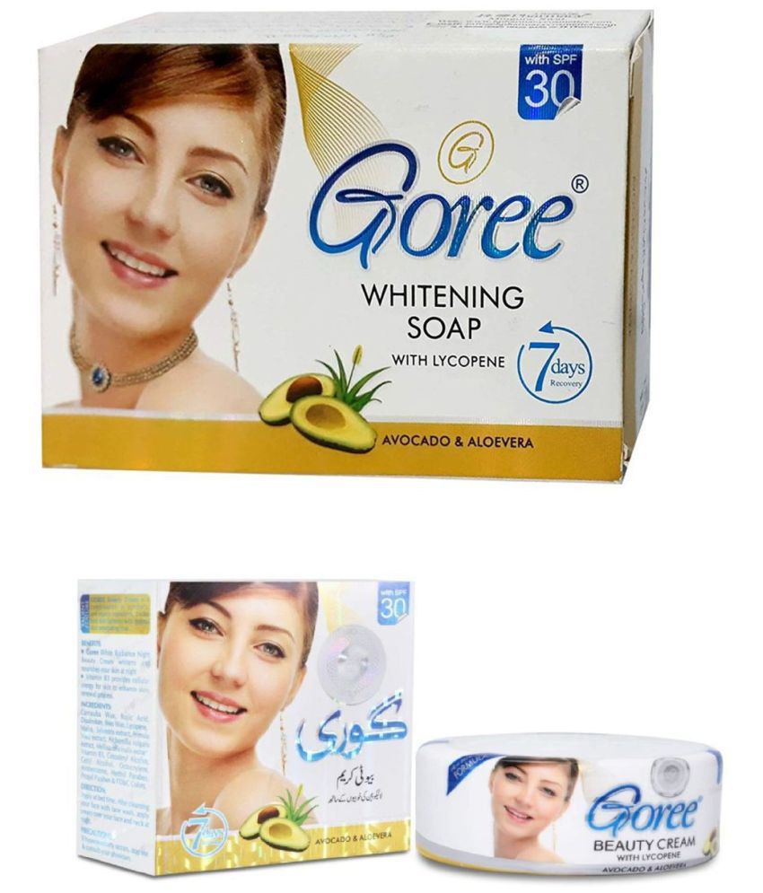    			Goree soap with Goree beauty cream ( 100 & original ) - Skin Whitening Soap for All Skin Type ( Pack of 2 )