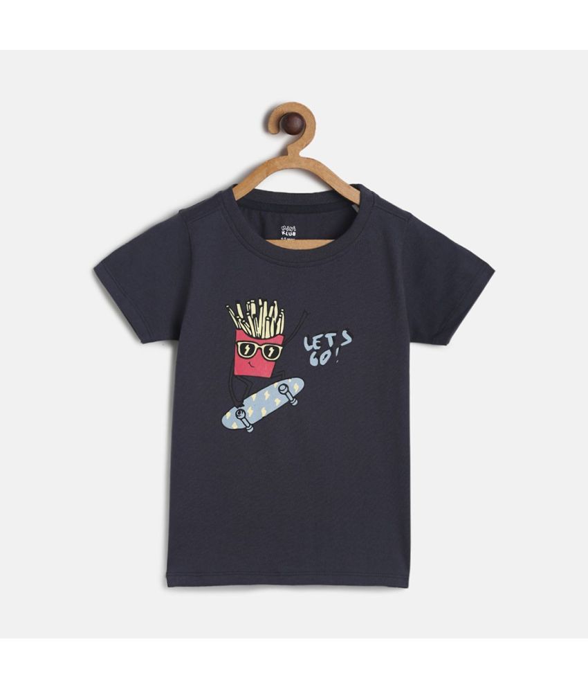     			MINI KLUB Pack of 1 Boys Cotton T-Shirt ( Blue )