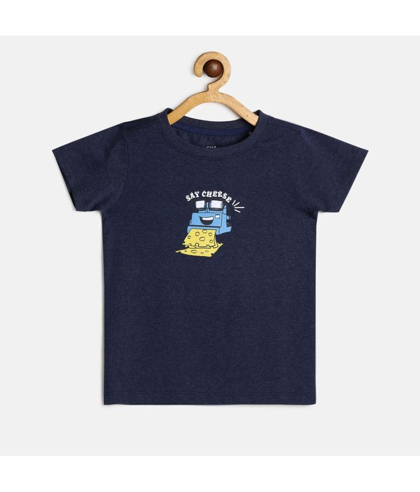     			MINI KLUB Blue Cotton Boy's T-Shirt ( Pack of 1 )