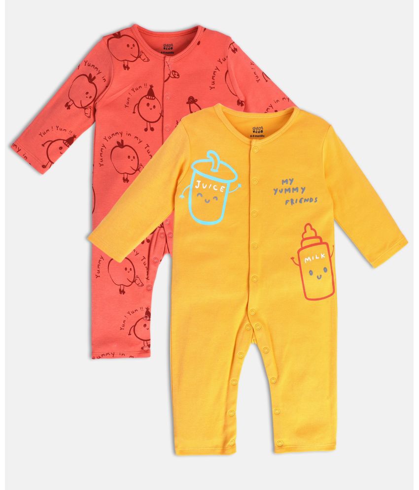     			MINI KLUB - Multi Color Cotton Rompers For Baby Boy ( Pack of 1 )