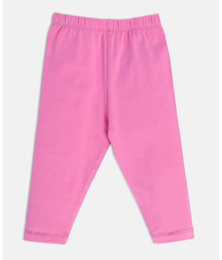     			MINI KLUB Pink Cotton Legging For Baby Girl ( Pack of 1 )