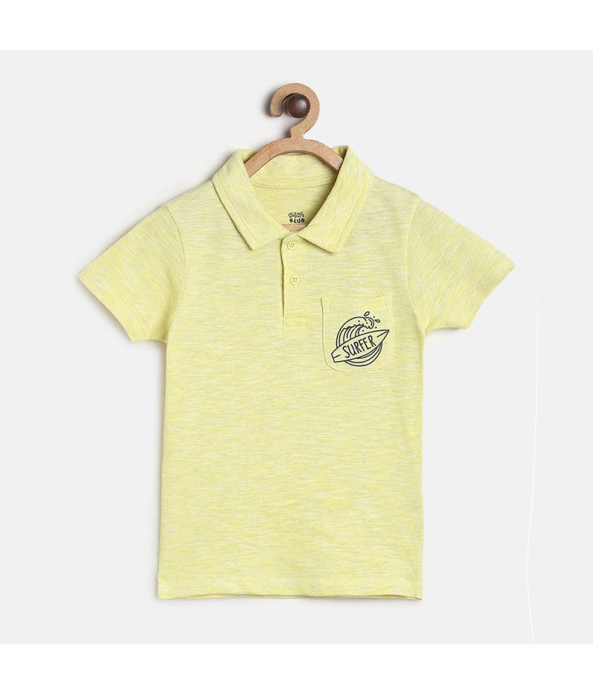     			MINI KLUB Yellow Cotton Boy's Polo T-Shirt ( Pack of 1 )