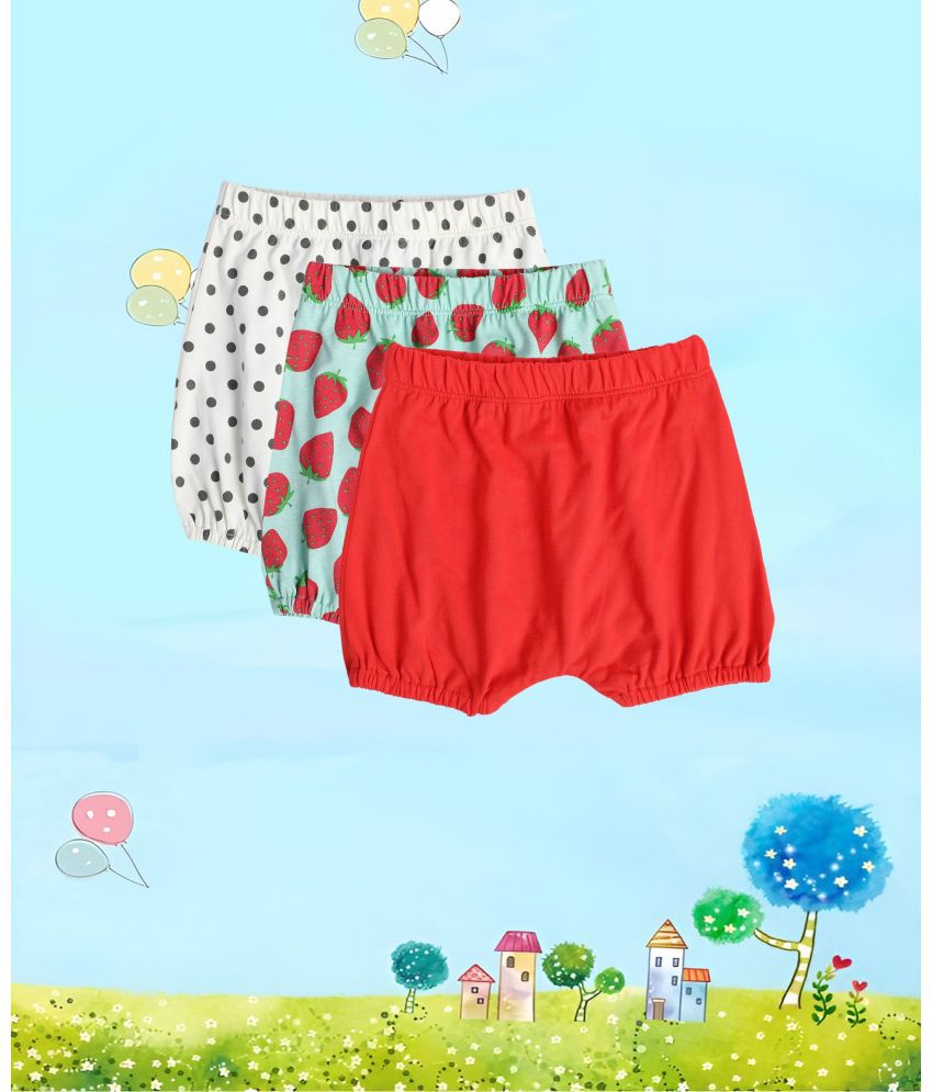     			MINIKLUB GREEN / RED / WHITE SHORTS For NEW BORN AND BABY GIRLS