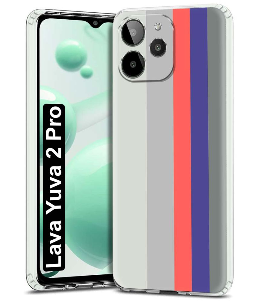     			NBOX - Multicolor Printed Back Cover Silicon Compatible For Lava YUVA 2 Pro ( Pack of 1 )