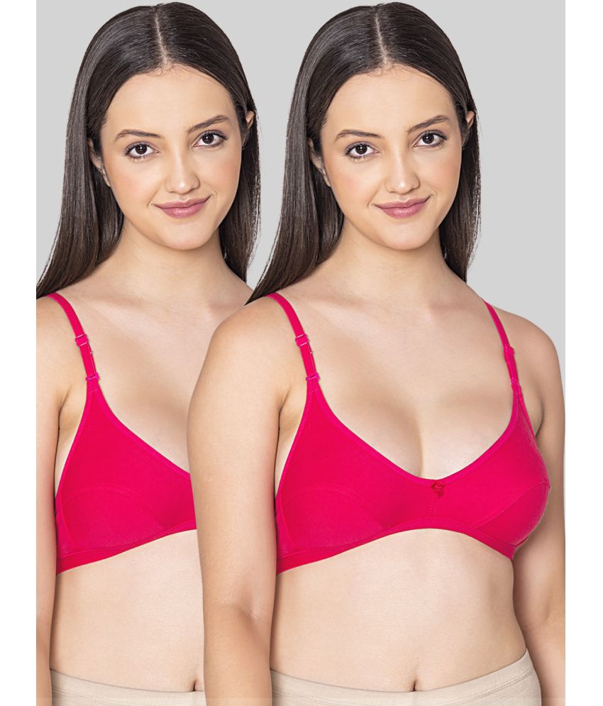     			Bodycare Pink Cotton Blend Non Padded Women's Everyday Bra ( Pack of 2 )