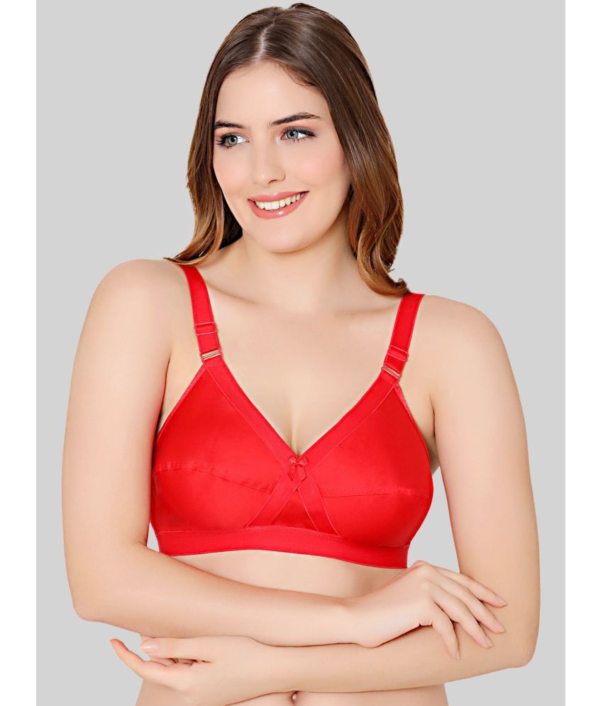     			Bodycare Red Cotton Blend Non Padded Women's Everyday Bra ( Pack of 1 )