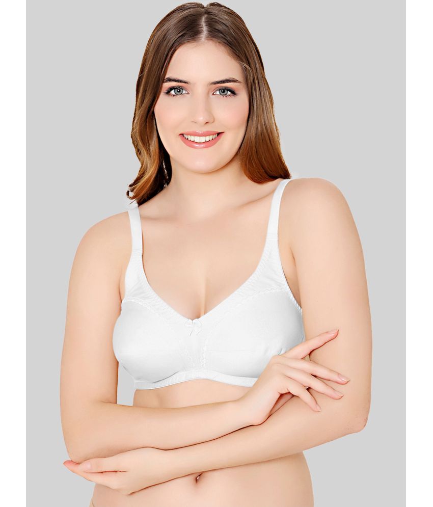     			Bodycare White Cotton Blend Non Padded Women's Everyday Bra ( Pack of 1 )