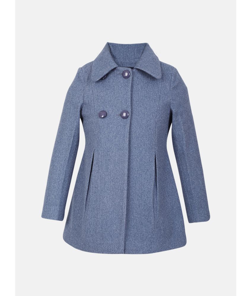     			Chkokko Blue Woollen Blend Girl's Coats ( Pack of 1 )