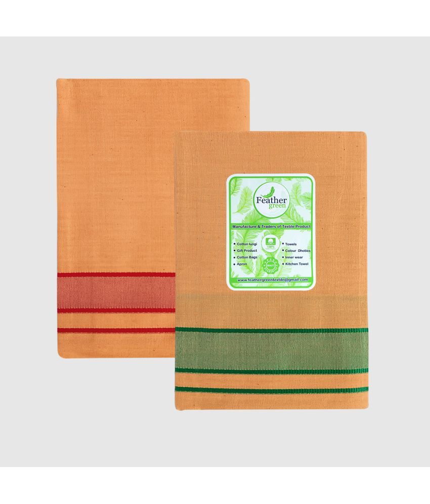     			Feather Green - Multicolor Cotton Men's Lungi ( Pack of 2 )