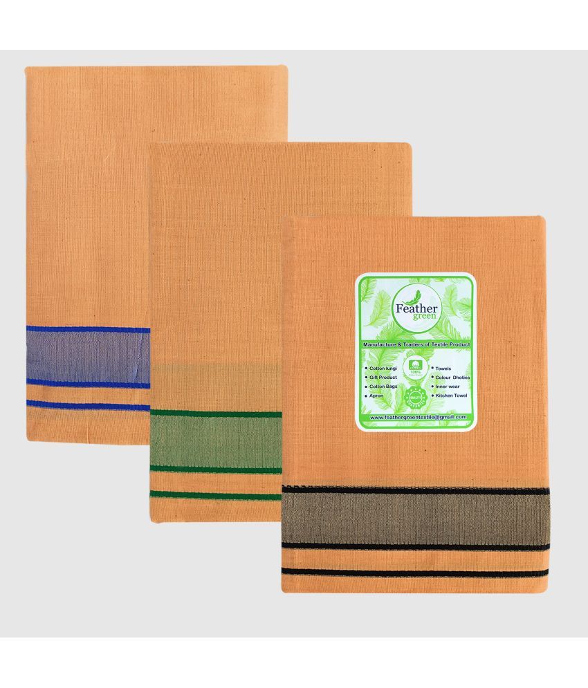     			Feather Green - Multicolor Cotton Men's Lungi ( Pack of 3 )