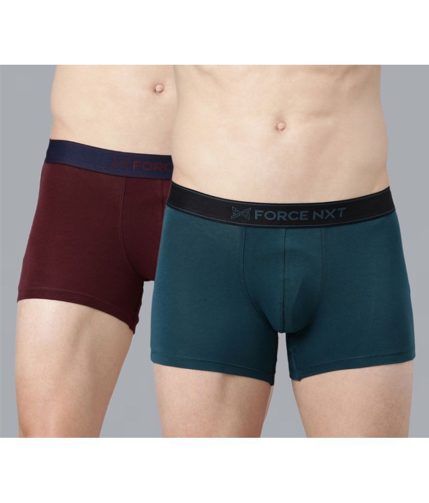     			Force NXT Pack of 2 Cotton Men's Trunks ( Multicolor )