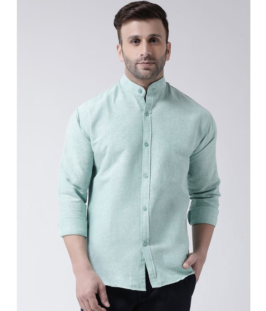     			KLOSET By RIAG 100% Cotton Regular Fit Solids Full Sleeves Men's Casual Shirt - Green ( Pack of 1 )