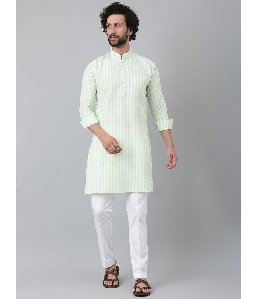     			KLOSET By RIAG - Green Cotton Men's Regular Kurta ( Pack of 1 )