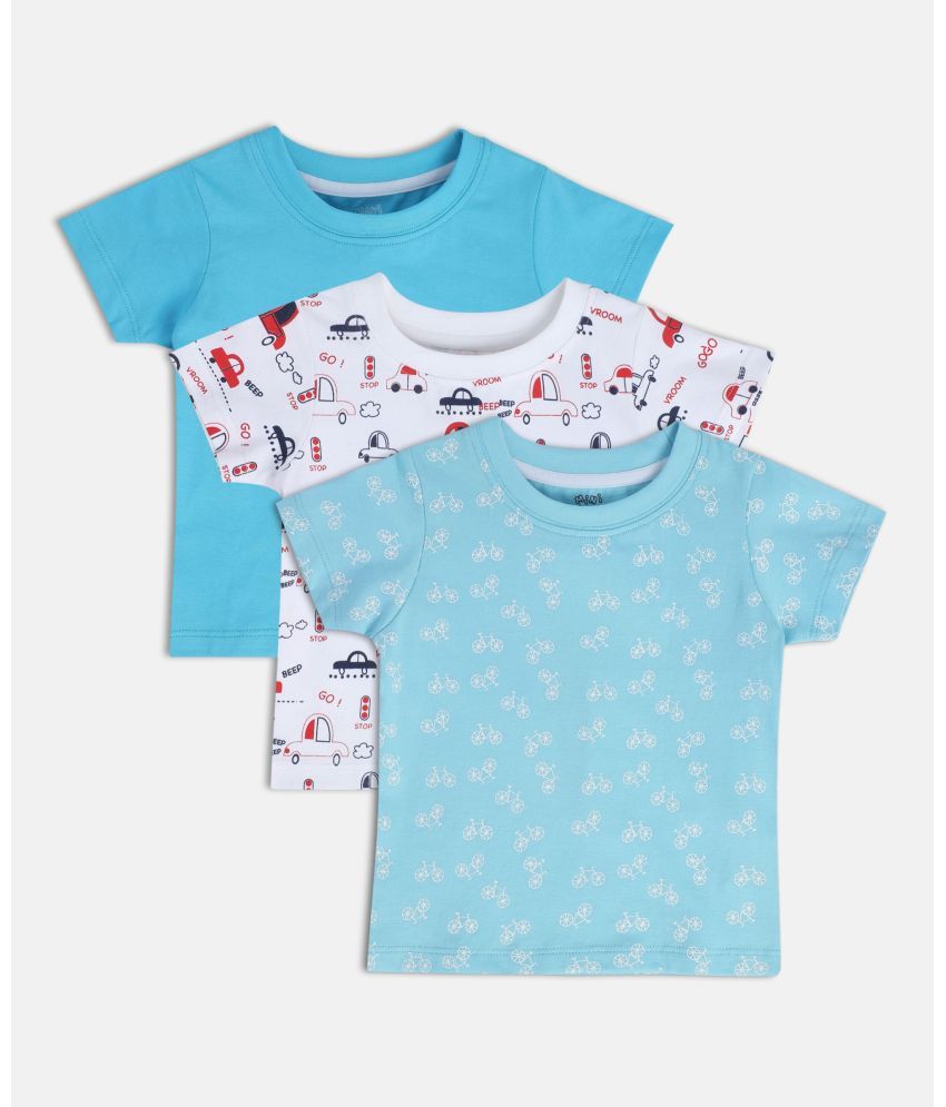     			MINI KLUB Pack of 3 Baby Boys Cotton Blend T-Shirt ( Multi )