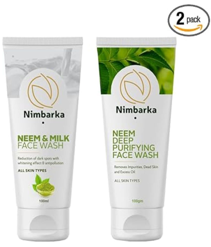     			Nimbarka Neem & Milk Facewash 100 ml With Neem Deep Purifying Facewash 100 ml (Pack of 2)