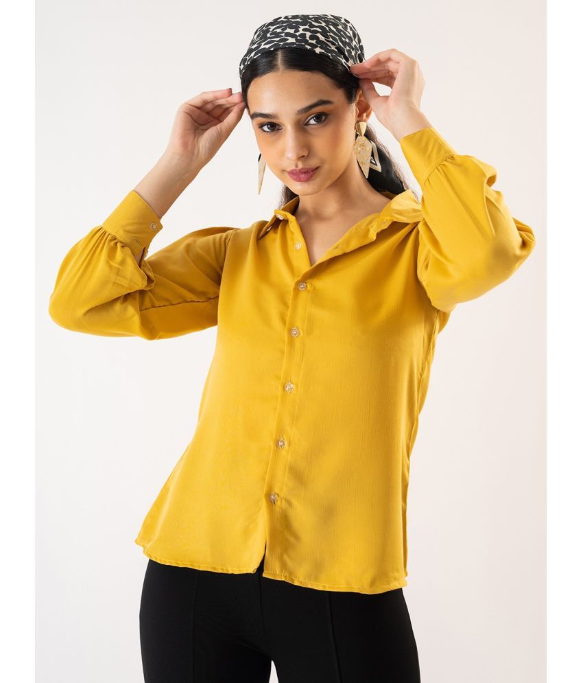     			Prettify Yellow Viscose Women's Shirt Style Top ( Pack of 1 )