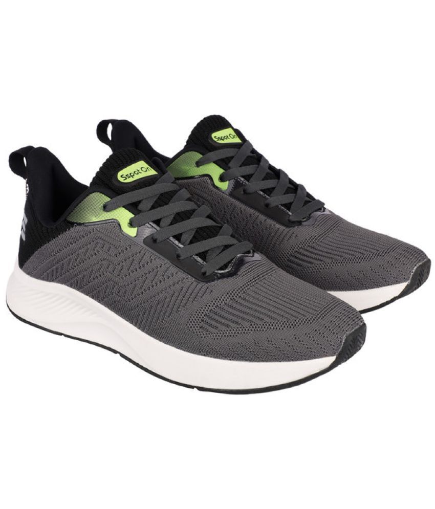     			Sspot On - STRIDE Dark Grey Men's Sports Running Shoes