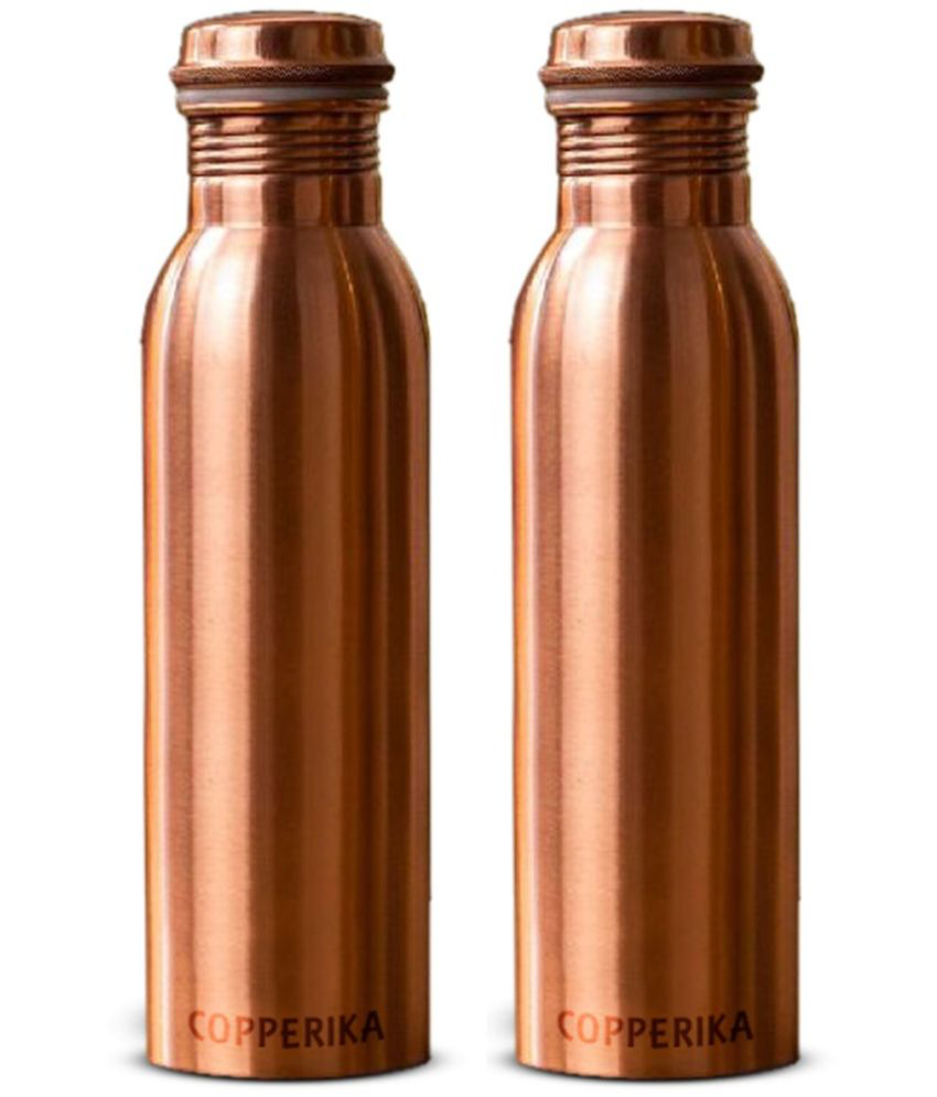     			Copperika Pure Copper Water Bottle Original (750mlPack of 2) Copper Water Bottle 750 mL ( Set of 2 )