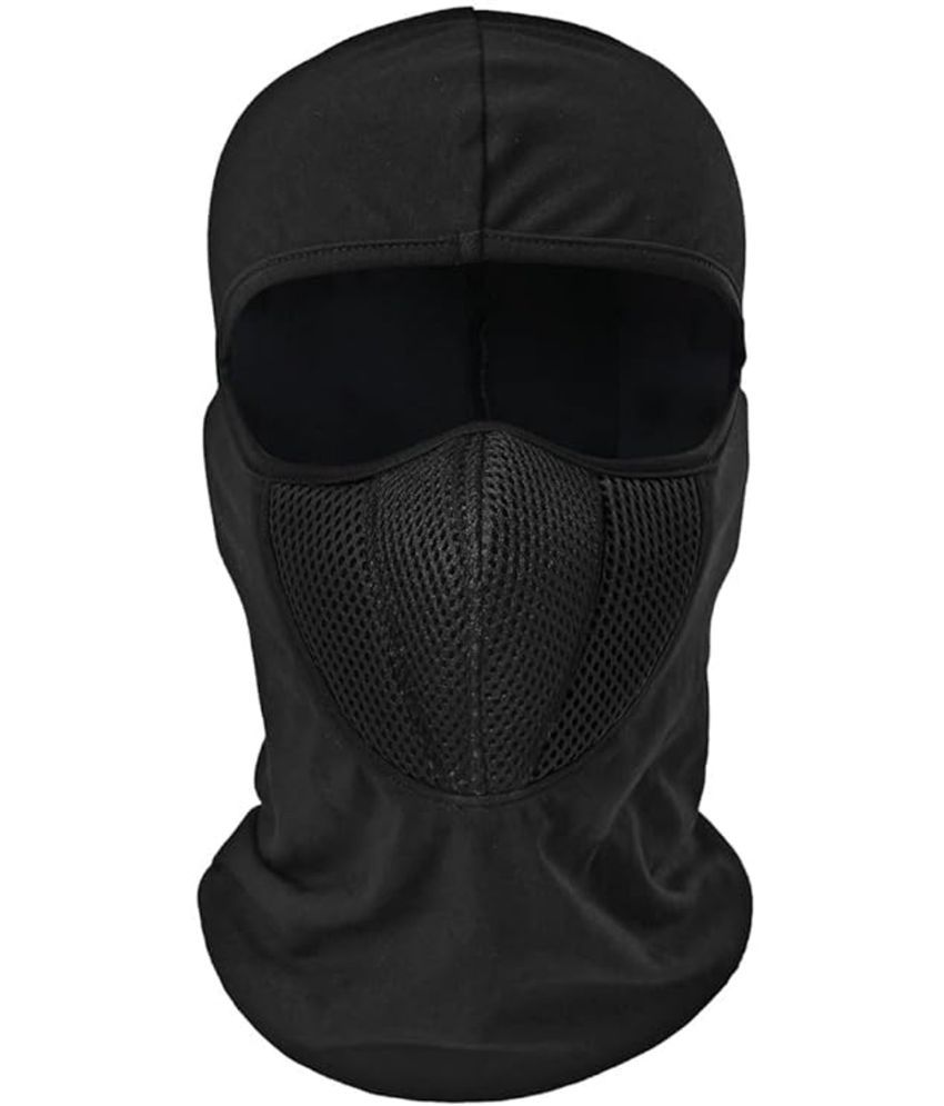     			HSP ENTERPRISES  unisex Full Face Cover Breathable Cotton Blend Balaclava Rider Black