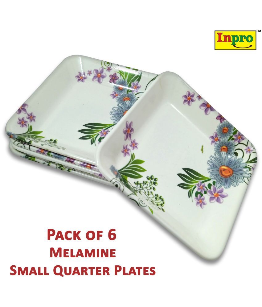     			Inpro 6 Pcs Melamine Multi Color Quarter Plate