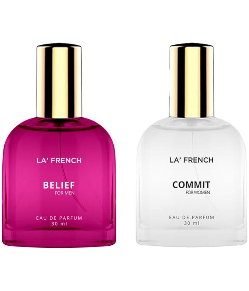     			LA FRENCH -  Belief & Commit Eau De Parfum (EDP) For Unisex  60ml  ( Pack of 2 )