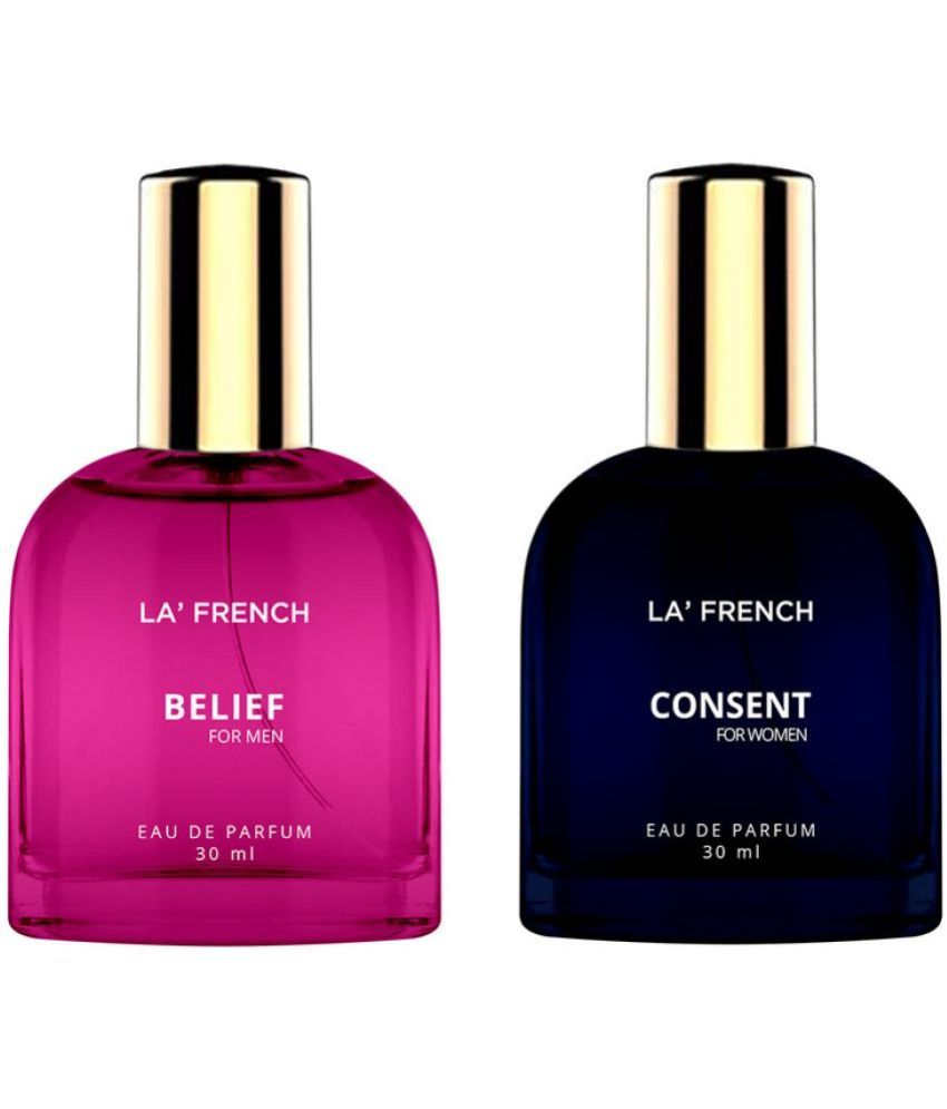     			LA FRENCH - Belief & Consent Eau De Parfum (EDP) For Unisex  60ml  ( Pack of 2 )