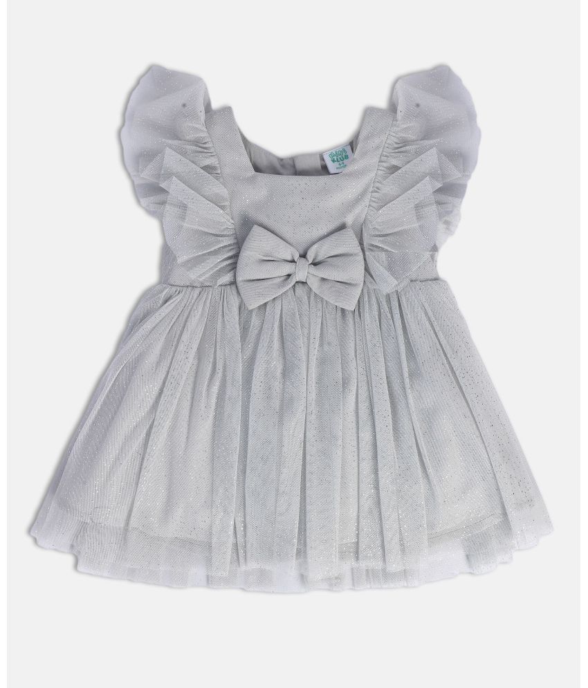     			MINI KLUB Gray Cotton Baby Girl Dress ( Pack of 1 )