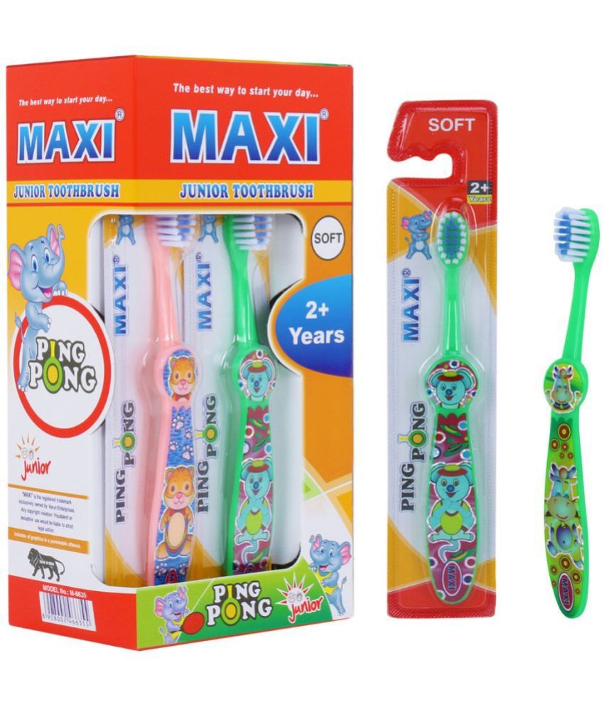     			MAXI Ping Pong Junior Soft Toothbrush (Pack of 12)