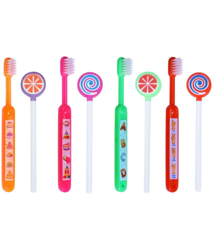     			MAXI ABC Baby Toothbrush and Tongue Cleaner, Oral Hygiene Kit (Pack of 4)
