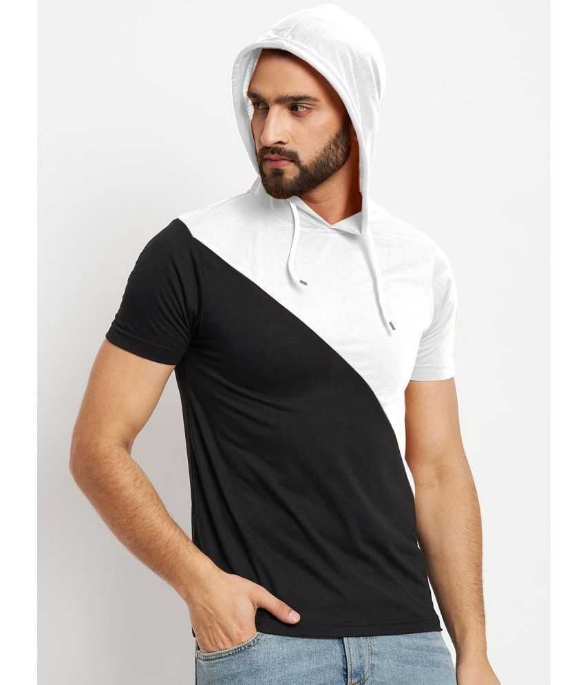     			RELANE Cotton Blend Regular Fit Colorblock Half Sleeves Men's T-Shirt - White ( Pack of 1 )