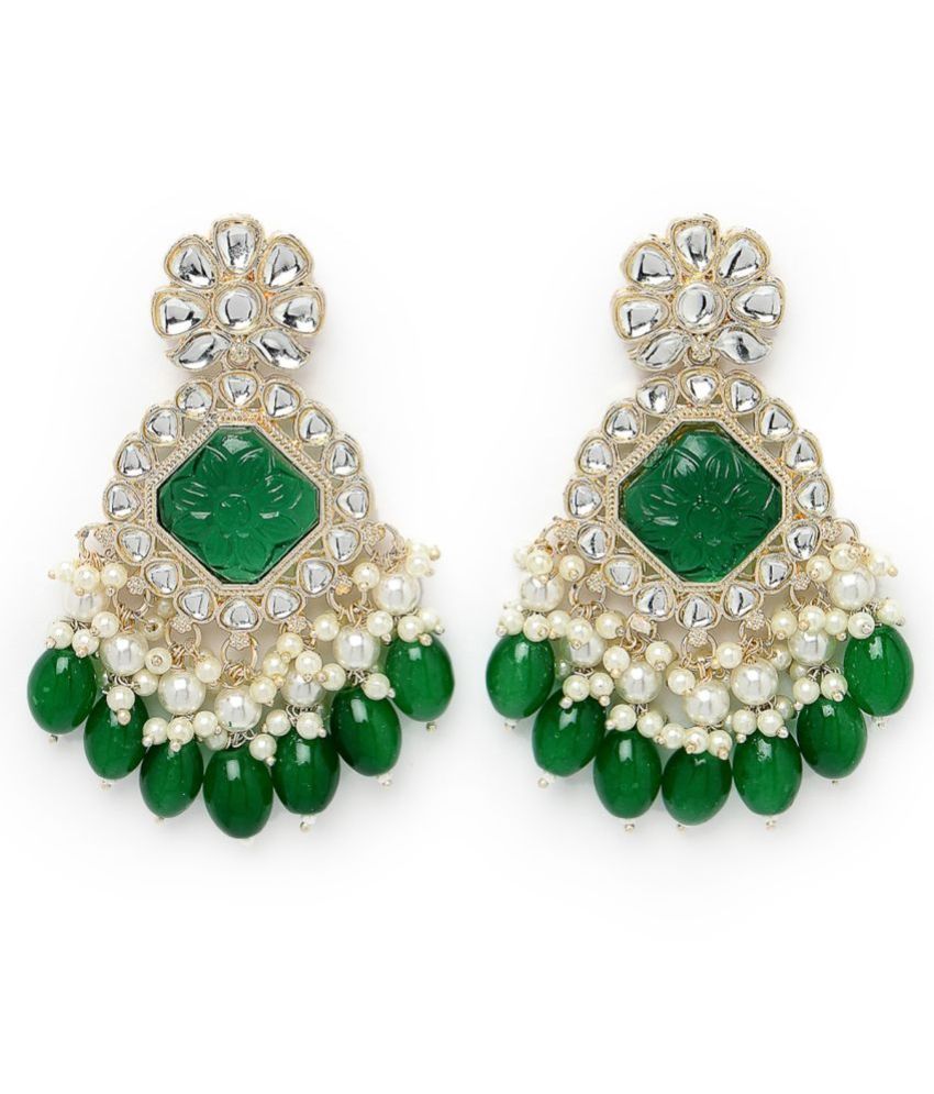     			Studio Sukkhi Green Drop Earrings ( Pack of 1 )