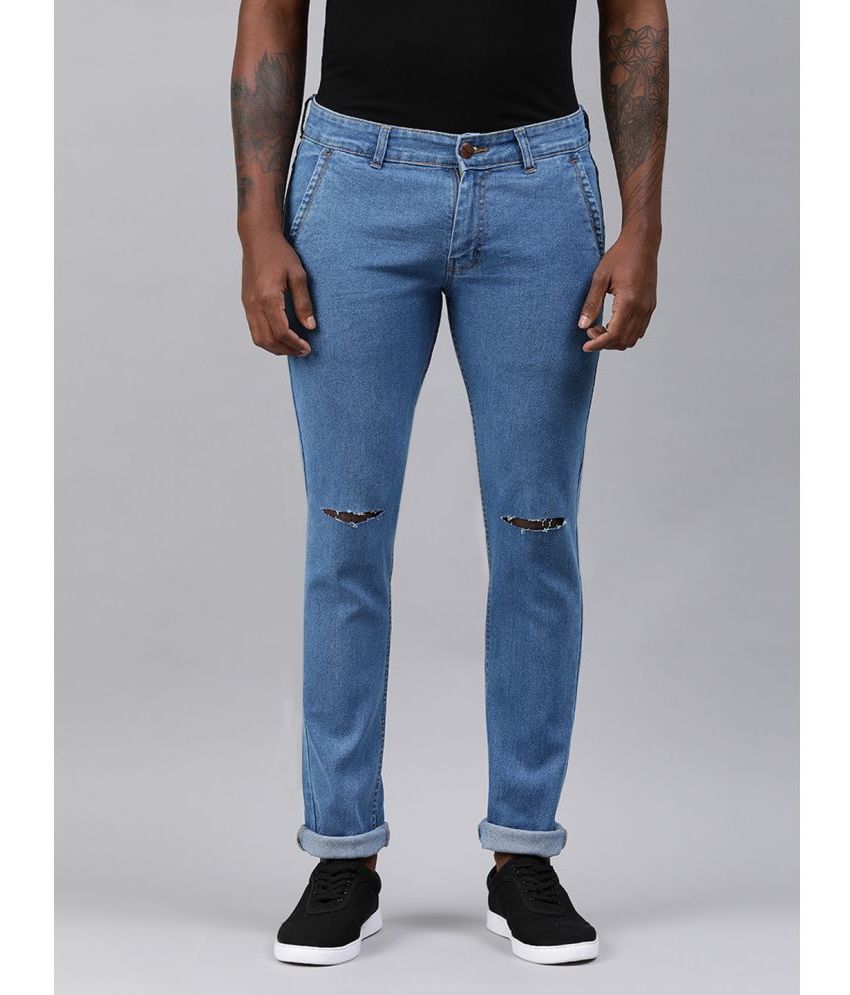     			Supernova Inc. Slim Fit Cuffed Hem Men's Jeans - Light Blue ( Pack of 1 )