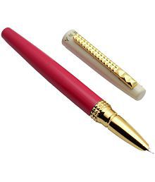 Srpc Lucky Pink Fountain Pens With Golden Trims &amp; Fine Nib