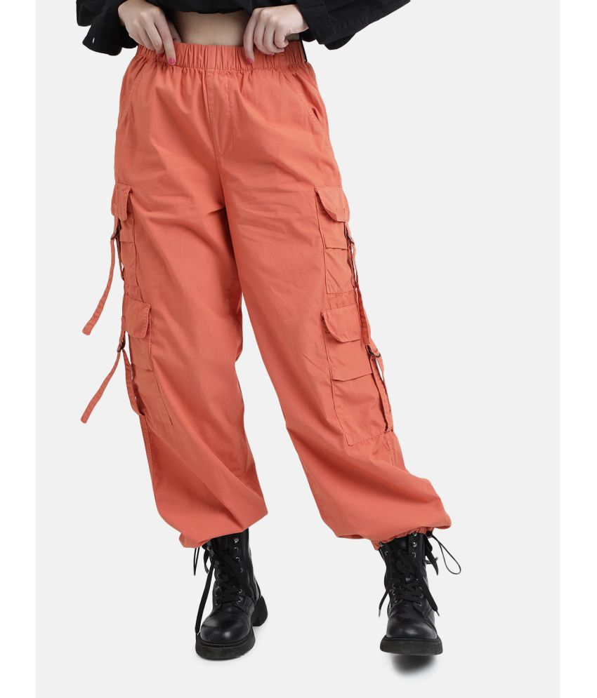     			Bene Kleed - Orange Cotton Loose Women's Casual Pants ( Pack of 1 )
