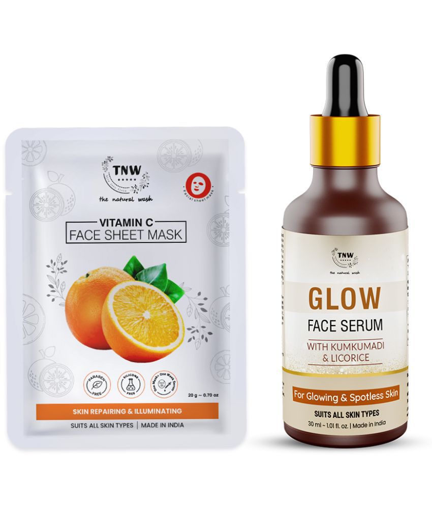     			Combo of 2- Glow Face Serum 30ml & Face Sheet Mask Vitamin C