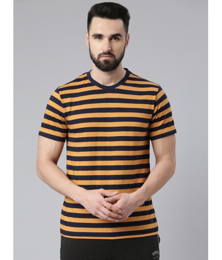     			Force NXT Cotton Blend Regular Fit Striped Half Sleeves Men's T-Shirt - Multicolor ( Pack of 1 )