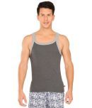 Jockey US27 Men Super Combed Cotton Gym Vest - Charcoal Melange & Grey Melange