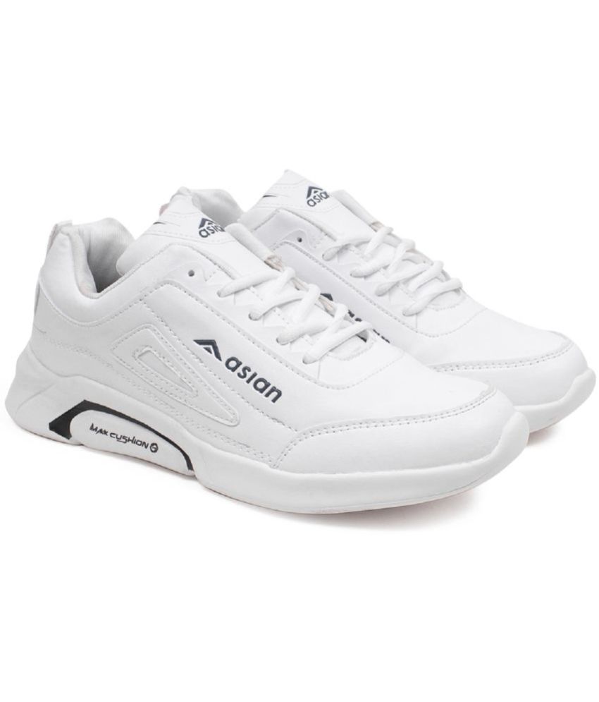     			ASIAN White Men's Sports Running Shoes