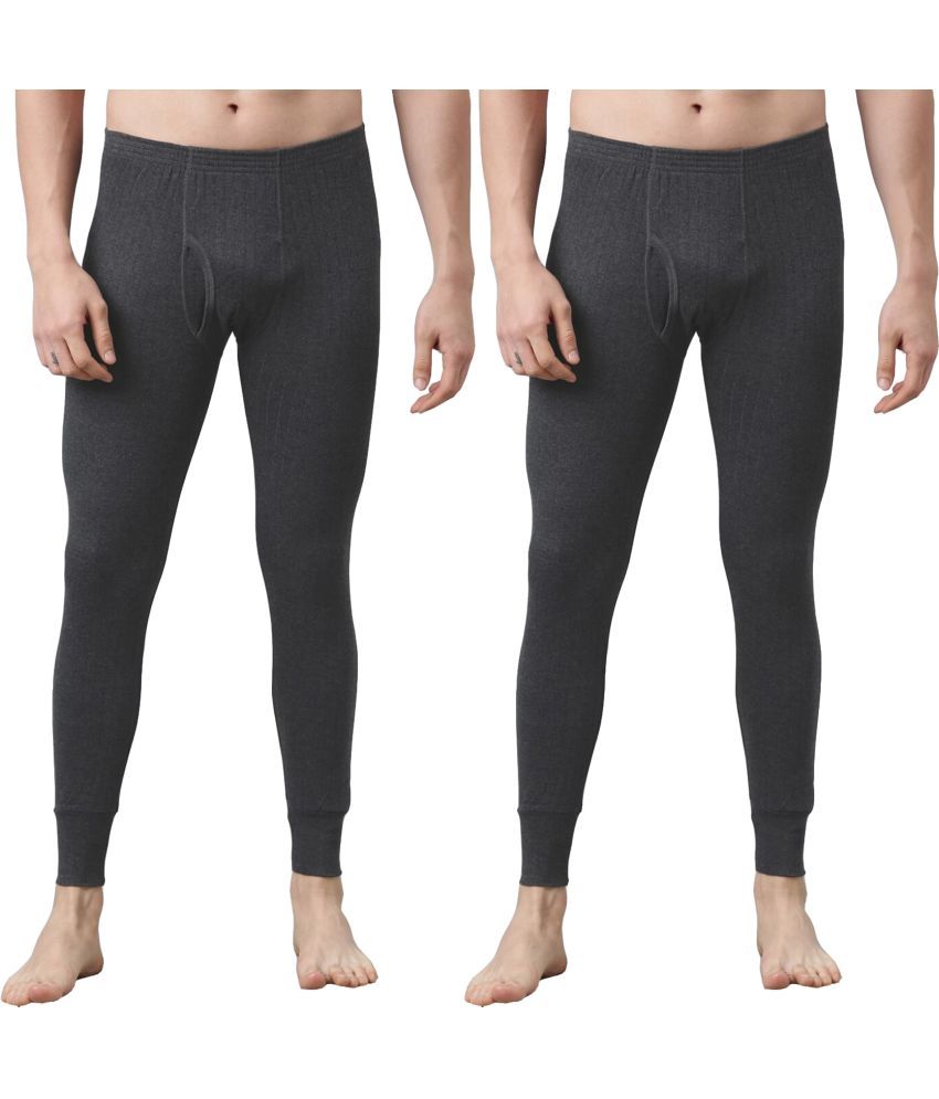     			Amul - Charcoal Polyester Men's Thermal Bottoms ( Pack of 2 )